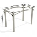 Ver imagem 2 de Base Mesa de Jantar Kappesberg Elba de Metal Cor Nickel (110 X 64cm)
