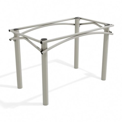 Base Mesa de Jantar Kappesberg Elba de Metal Cor Nickel (110 X 64cm)