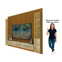Ver imagem 5 de Estante Home para TV até 84 Polegadas Ripado com LED e Vidro Reflecta 100% MDF 250CMX310CM Supremo Native Marrom