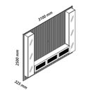 Ver imagem 3 de Estante Home para TV até 84 Polegadas Ripado com LED e Vidro Reflecta 100% MDF 250CMX310CM Supremo Native Marrom