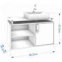 Ver imagem 4 de Gabinete para Banheiro Cuba Sobreposta em Base de Vidro Braga Mgm Móveis