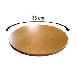 Tampo de Mesa Lateral Embaraço Redonda Pinus 38cm X 15mm - 3