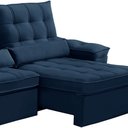 Ver imagem 5 de Sofá Retrátil Reclinável para Sala 3 Lugares 210cm Maresi F04 Veludo Azul - Lyam Decor