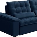 Ver imagem 6 de Sofá Retrátil Reclinável para Sala 3 Lugares 210cm Maresi F04 Veludo Azul - Lyam Decor