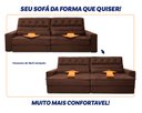 Ver imagem 6 de Sofá Retrátil Reclinável 250cm Albany Suede Velut com Molas Ensacadas - King House
