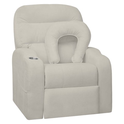 Poltrona Reclinável para Amamentação Sofia Quarto de Bebê Bouclê Bege Marfim