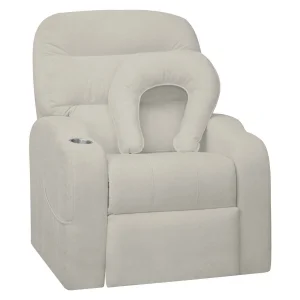 Poltrona Reclinável para Amamentação Sofia Quarto de Bebê Bouclê Bege Marfim