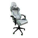 Ver imagem 2 de Cadeira Escritório Gamer Estofada Giratória Suporte Lombar e Cervical Regulagem Altura e Inclinação