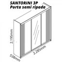 Ver imagem 4 de Guarda Roupa Santorini 3 Portas Ripado Gelius