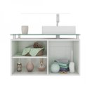 Ver imagem 2 de Gabinete para Banheiro Cuba Sobreposta em Base de Vidro Braga MGM Móveis