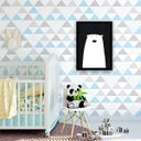 Ver imagem 2 de Quadro Urso Escandinavo 24x18cm - com vidro:Madeira preta