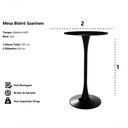 Ver imagem 3 de Mesa Bistrô Saarinen Tulipa Redonda Preta 60cm Waw Design