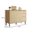 Ver imagem 4 de Balcão de Cozinha 120 cm Colors 3 Portas 2 Gavetas Freijó/Oásis - Kits Paraná