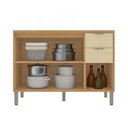 Ver imagem 3 de Balcão de Cozinha 120 cm Colors 3 Portas 2 Gavetas Freijó/Oásis - Kits Paraná