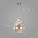 Ver imagem 2 de Pendente Amora ZR161-40CO 54cm P/ E27 Starlux ST2540