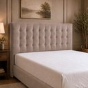 Ver imagem 1 de Cabeceira para Cama Box Queen 160cm Libia Veludo Nobre Avelã - Sallar Home