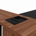 Ver imagem 5 de Mesa em L Executiva Diretor Direita 160cm x 170cm com Caixa de Tomadas e Porta Objetos