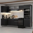 Ver imagem 1 de Armário de Cozinha Completa de Canto Suspenso 385 Cm Preto Nice Madesa 01