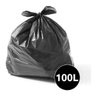 50 Un Sacos de Lixo Reforçado 100l Preto + Brinde Alcool Gel Preto - 1