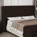 Ver imagem 2 de Cabeceira Atena para Cama Box Casal Padrão 140cm Capitonê com Frame Suede Marrom - Abmaza