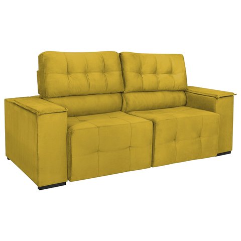 Sofá Luxo Recepção Escritorio Sala Vicenza 210cm Suede