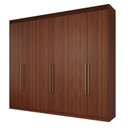 Ver imagem 3 de Guarda-Roupa Casal 6 Portas com Espelho Interno Giratório 263cm 100% MDF Turim Espresso Móveis Marrom/Jequitiba