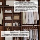 Ver mais imagens de Guarda-Roupa Casal 6 Portas com Espelho Interno Giratório 263cm 100% MDF Turim Espresso Móveis Marrom/Jequitiba