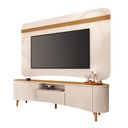 Ver imagem 2 de Painel TV 80" Suspenso com Bancada 201cm Lumi Pés em Madeira Maciça H01- D'Rossi