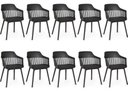 Ver imagem 2 de Kit 10 Cadeiras Polipropileno Marcela Montreal Preta para Sala de Jantar ou Escritório