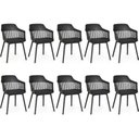 Ver imagem 1 de Kit 10 Cadeiras Polipropileno Marcela Montreal Preta para Sala de Jantar ou Escritório