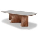 Ver imagem 7 de Mesa de Jantar 8 Lugares Retangular com Vidro Base Ripada 200cm Rigon B05 Canela Off White - Lyam