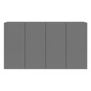 Ver imagem 2 de Aparador Buffet 4 Portas Suspenso Veneza Multimóveis V3594 Grafite Grafite