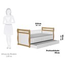 Ver imagem 6 de Bicama Infantil Solteiro Maria Branco Brilho/amêndoa - Móveis Peroba