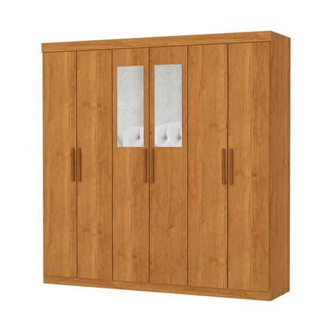Guarda Roupa 6 Portas com 2 Espelhos Perla -grand Line