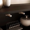Ver imagem 5 de Balcão Sala Buffet Madeira 180 cm Preto Castanho 4 Portas Arto