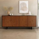 Ver imagem 1 de Balcão Sala Buffet Madeira 180 cm Preto Castanho 4 Portas Arto