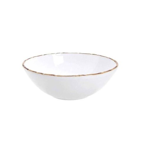 Tigela Saladeira 22cm Borda de Bambu Cerâmica Scalla 1ªlinha