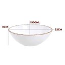 Ver imagem 4 de Tigela Saladeira 22cm Borda de Bambu Cerâmica Scalla 1ªlinha