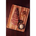 Ver imagem 2 de Tábua Com Empunhadura e Sulco Churrasco Tramontina em Madeira Teca FSC com Acabamento em Óleo Minera