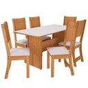 Ver imagem 2 de Mesa de Jantar 6 Lugares Corse Freijó/off White - Pnr Móveis