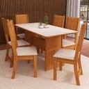 Ver imagem 1 de Mesa de Jantar 6 Lugares Corse Freijó/off White - Pnr Móveis