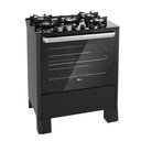 Ver imagem 1 de Fogão de Piso a Gás Fischer 5 Bocas Fit Line Trempe Iron Bivolt Preto