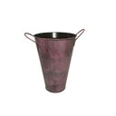 Ver imagem 4 de Balde Vaso Metal Enfeite com Alça Jardim Quintal Varanda Flor Libelula Rosa (balde-26)