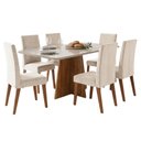 Ver imagem 2 de Conjunto Sala de Jantar Mesa 1,60m Moove 6 Cadeiras Milano Viero