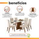 Ver imagem 5 de Conjunto Sala de Jantar Mesa 1,60m Moove 6 Cadeiras Milano Viero