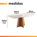 Ver imagem 3 de Conjunto Sala de Jantar Mesa 1,60m Moove 6 Cadeiras Milano Viero