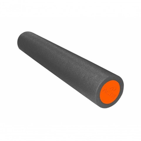 Rolo para Exercícios Rolo em Epe para Alongamentos Yoga e Pilates Cinza e Laranja Acte Sports