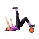 Ver imagem 4 de Rolo para Exercícios Rolo em Epe para Alongamentos Yoga e Pilates Cinza e Laranja Acte Sports