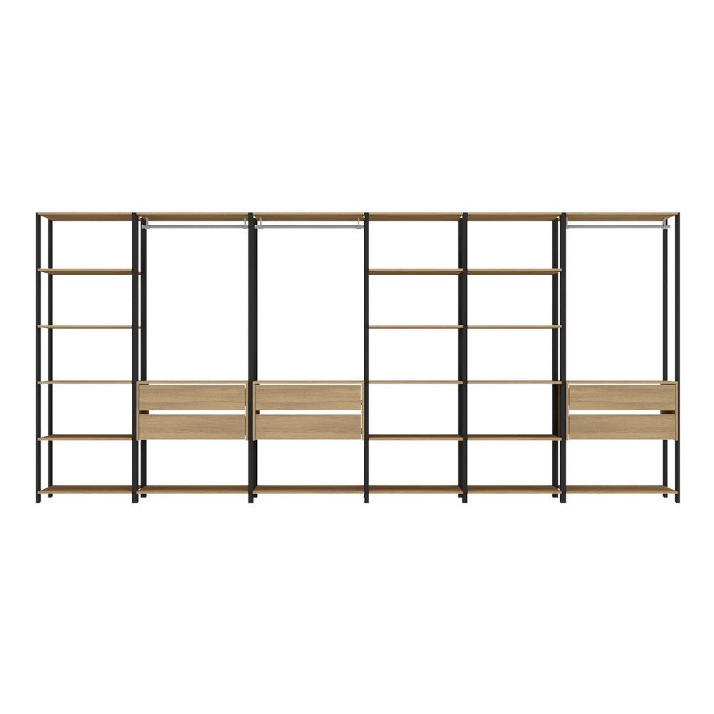 Guarda-Roupas Closet Modulado 405cm 6 Peças com 6 Gavetas e Cabideiros Multimóveis MP4322  - 5