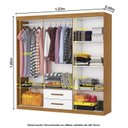Ver imagem 5 de Guarda-Roupa 6 Portas 2 Gavetas Aurora Branco/Cinamomo